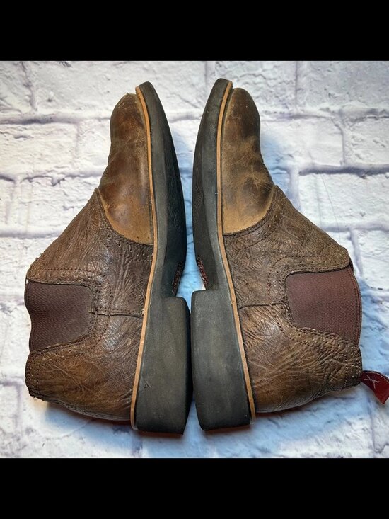 Twisted X Cow Dog Western Boots Mens 9M Brown Leather Comfort‎ Cowboy Slip On main image 5